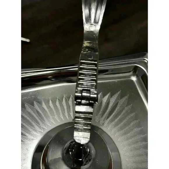 Vintage MCM Hellerware Nutcracker Chromium Wood Tray No. 2040 Family Traditions - Picture 7 of 13